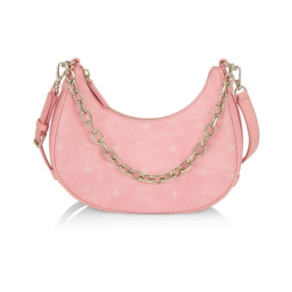 NWT MCM Small Aren Monogram Leather hobo/crossbody bag - Picture 7 of 10